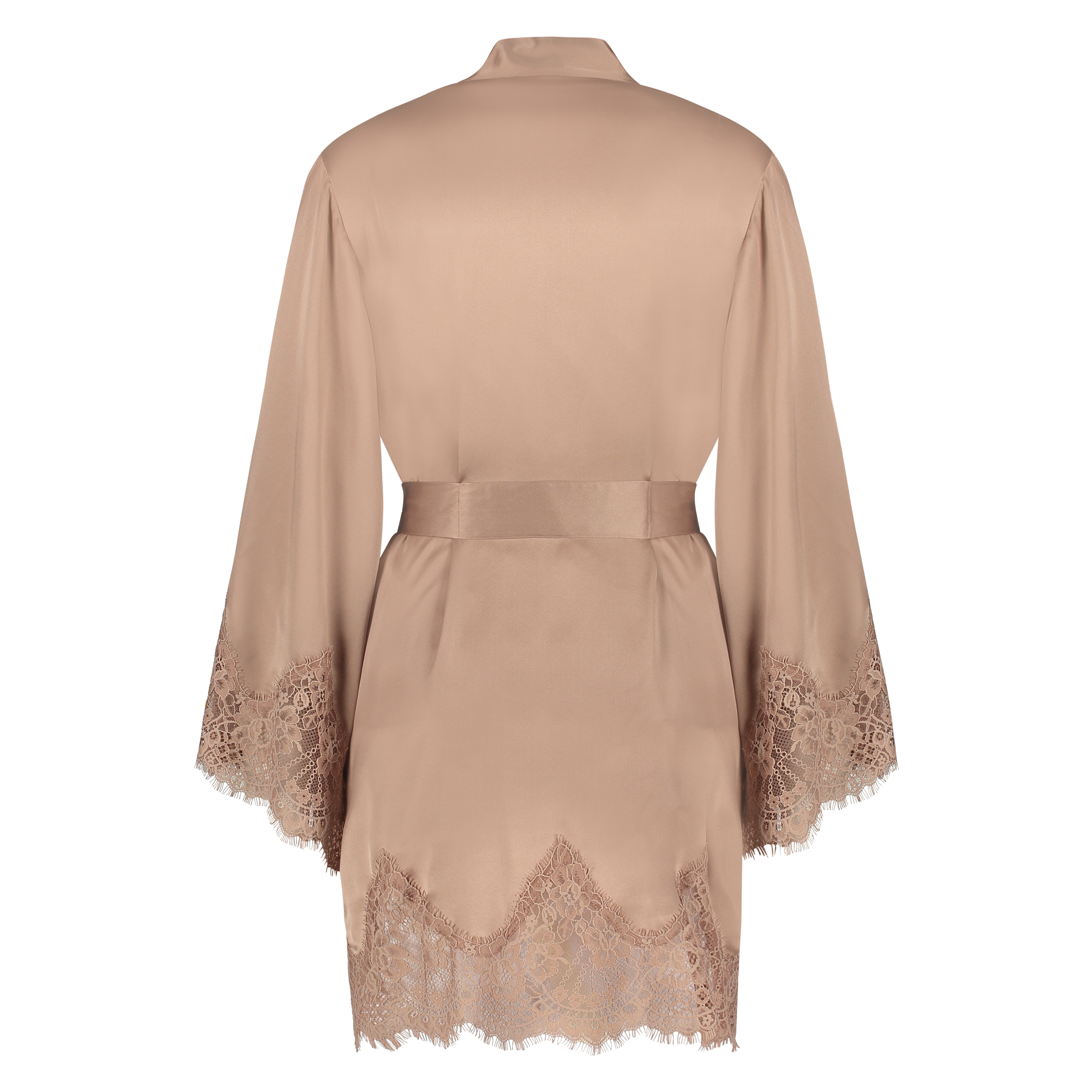 Kimono zijde Scallop Lace, Roze, main