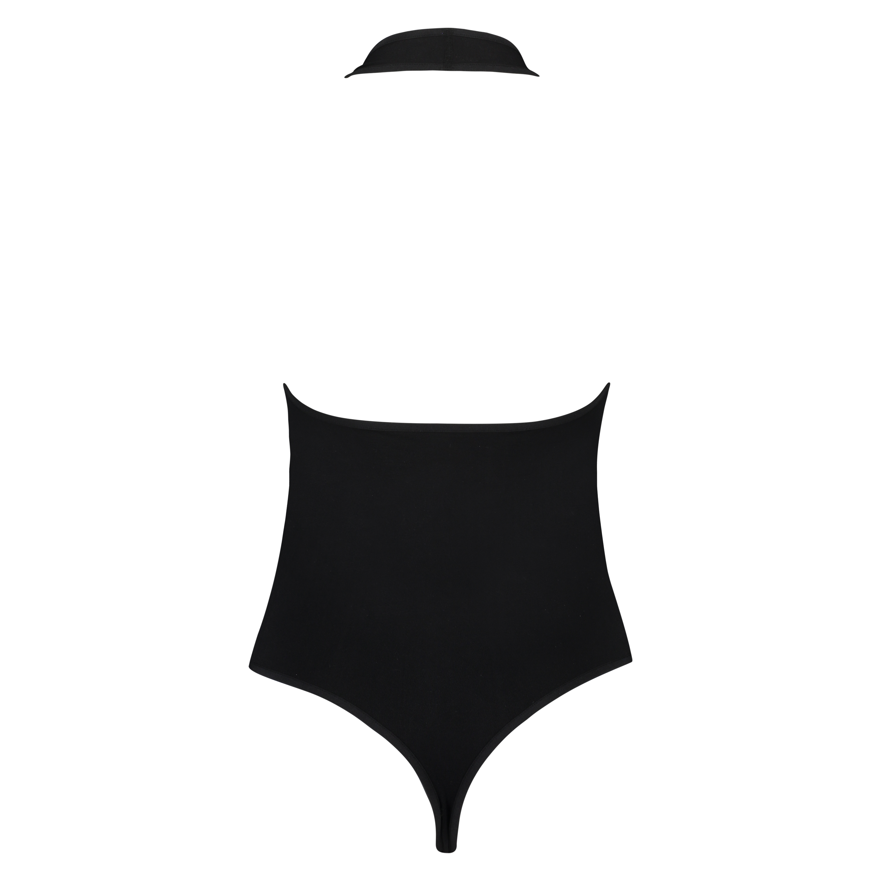 Naadloze halter body, Zwart, main