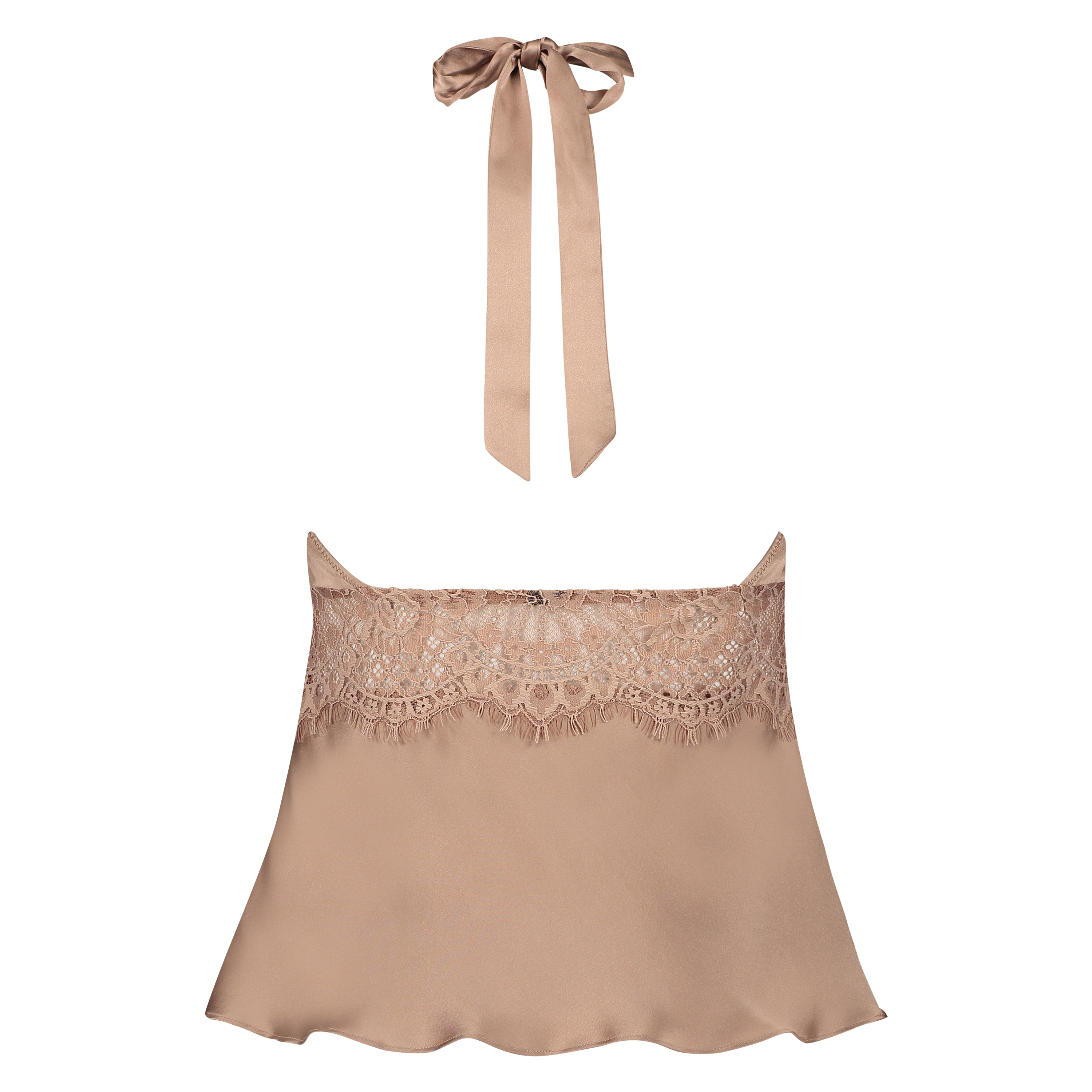 Pyjama cami top zijde Scallop Lace, Roze, main