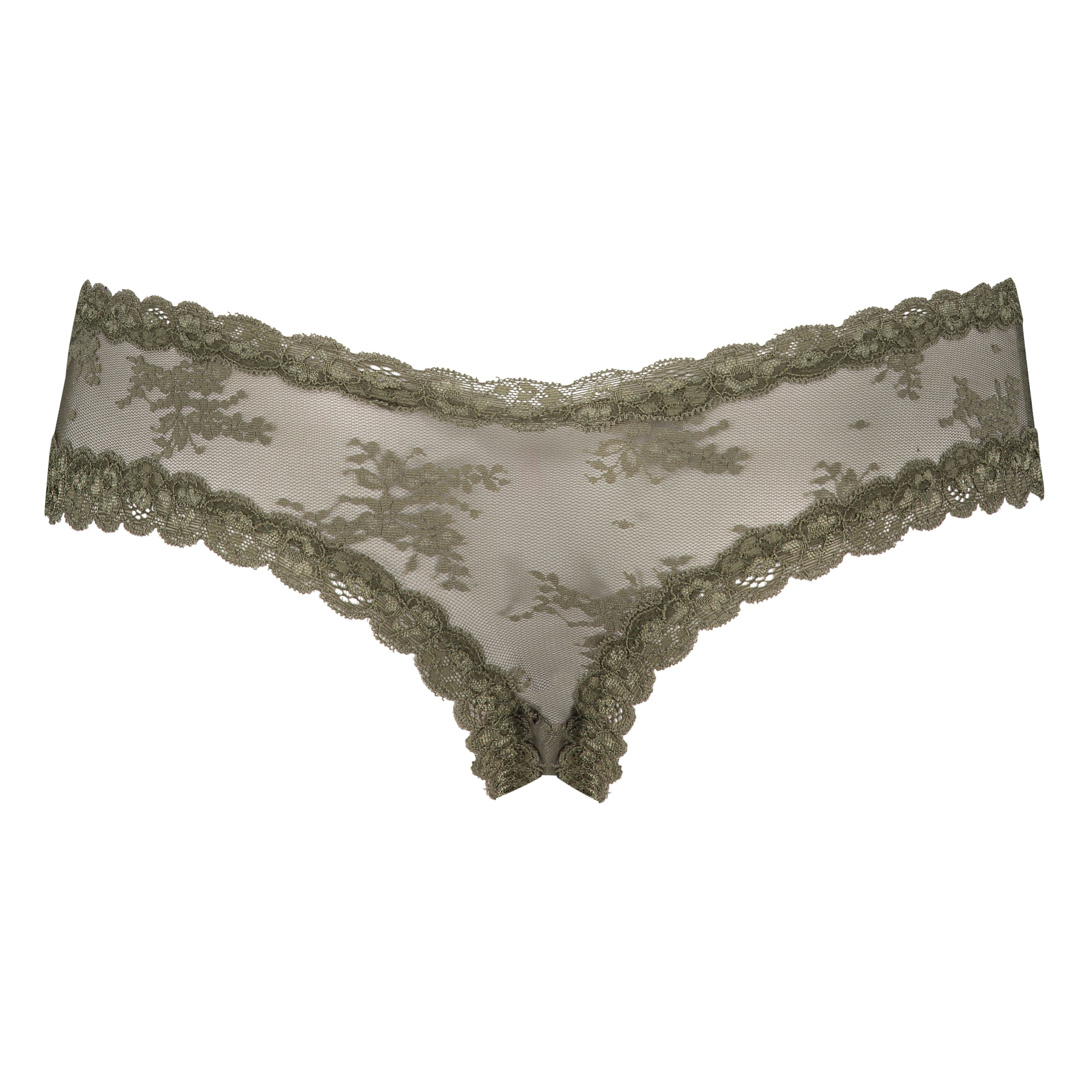 Brazilian V-shape Floral Mesh, Groen, main