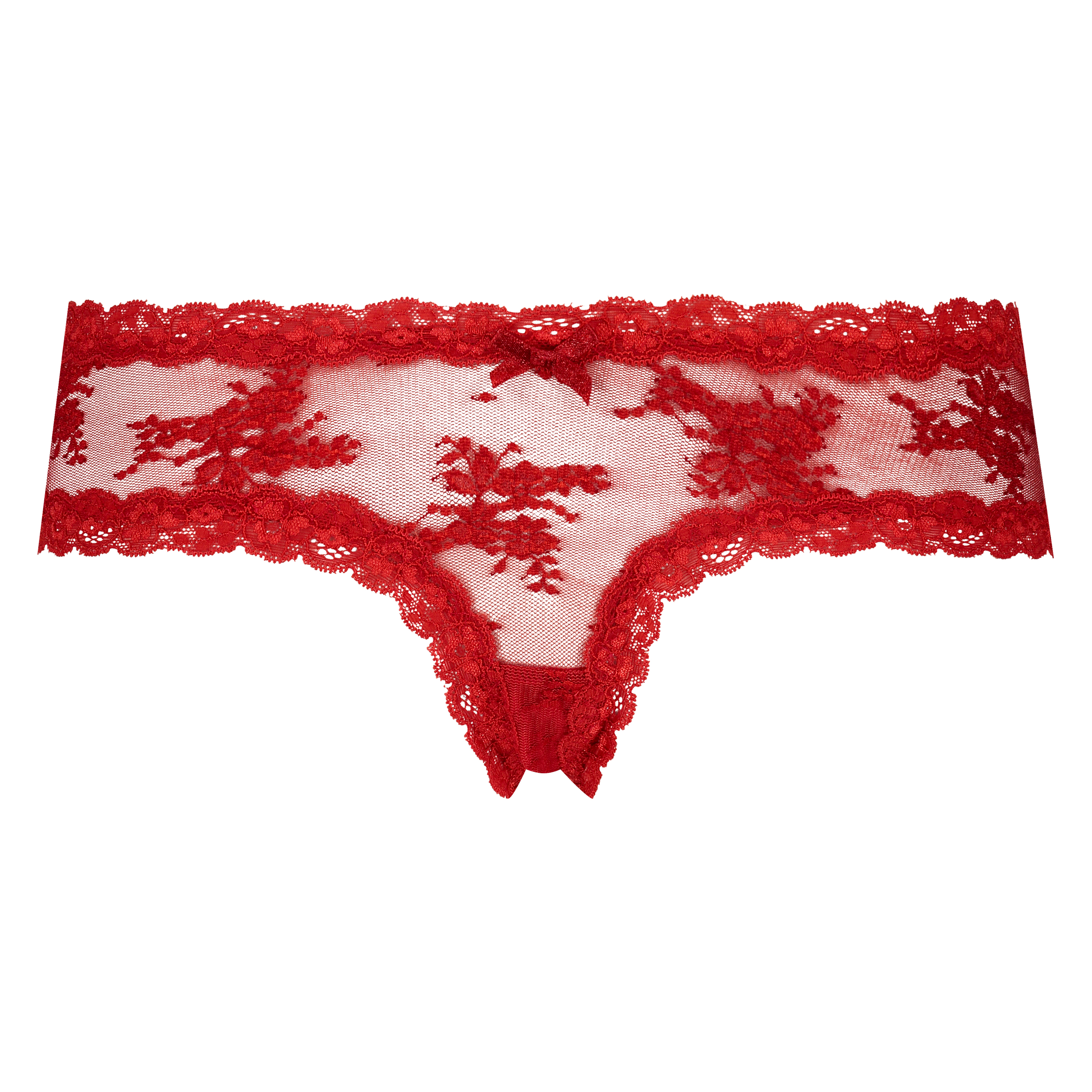 Brazilian V-shape Floral Mesh, Rood, main