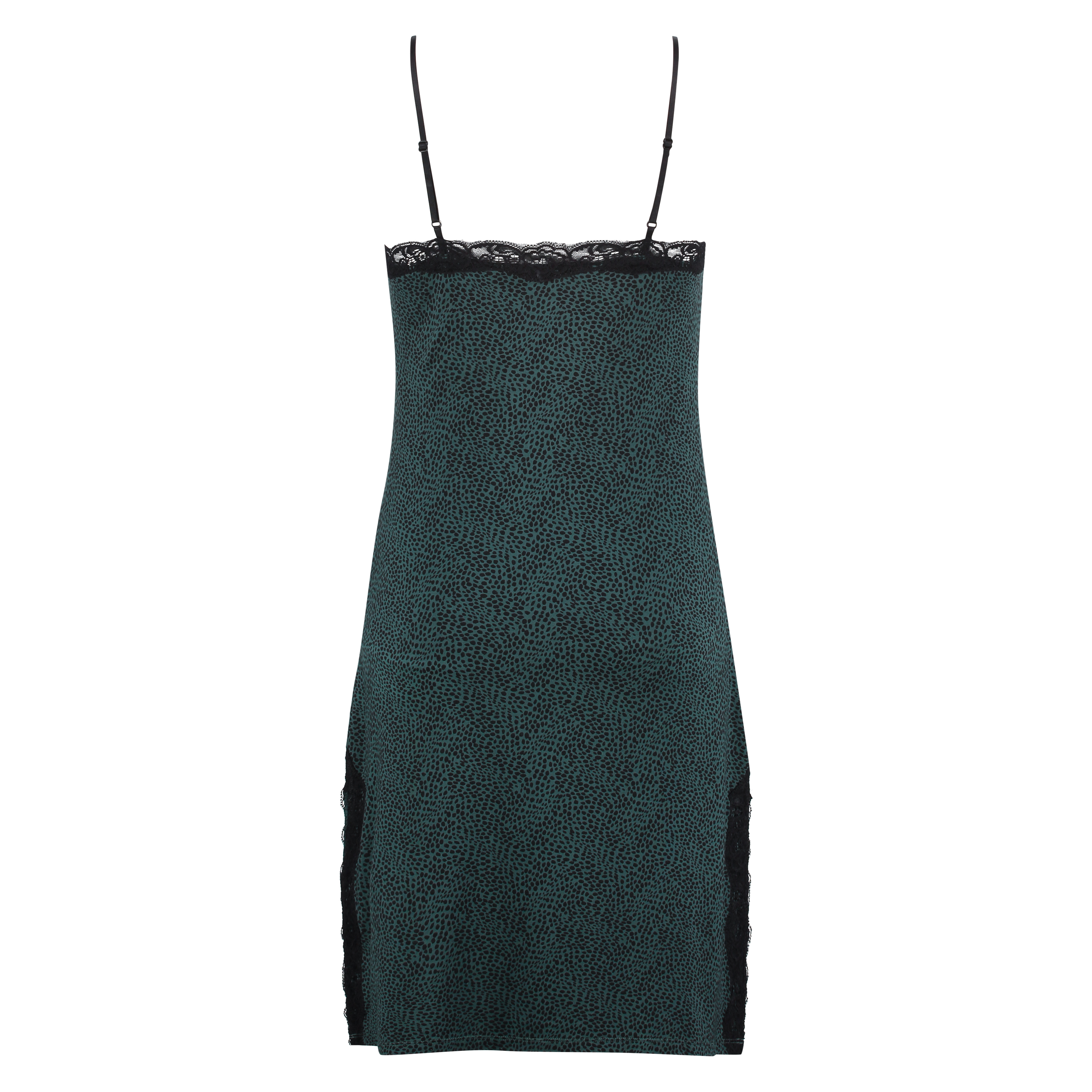Slipdress Jersey lace, Groen, main